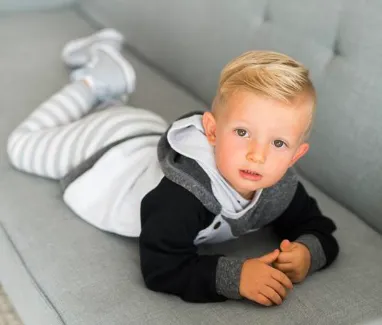 Ampersand Ave - Kids' Double Hood(TM) Hoodie in Monochrome