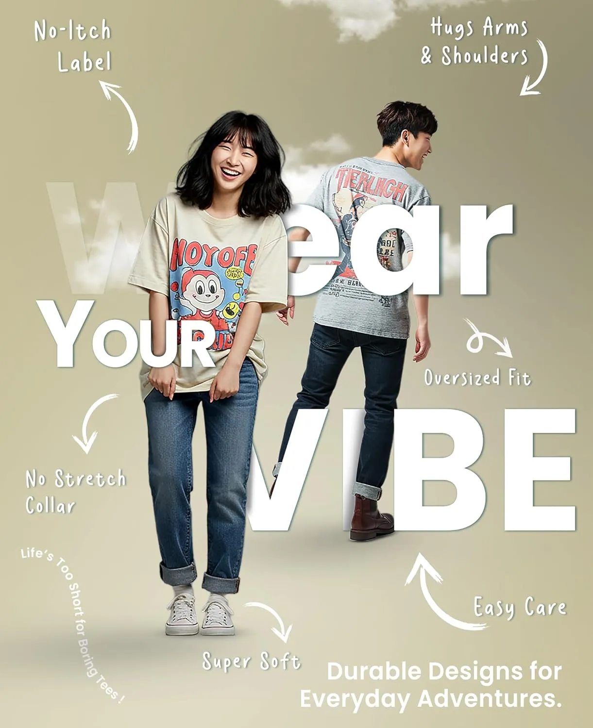 Anime Ramen Sketching Trendy Oversized T-Shirts for Women, Cotton T-Shirts, Perfect for Casual Wear | WB.6.31