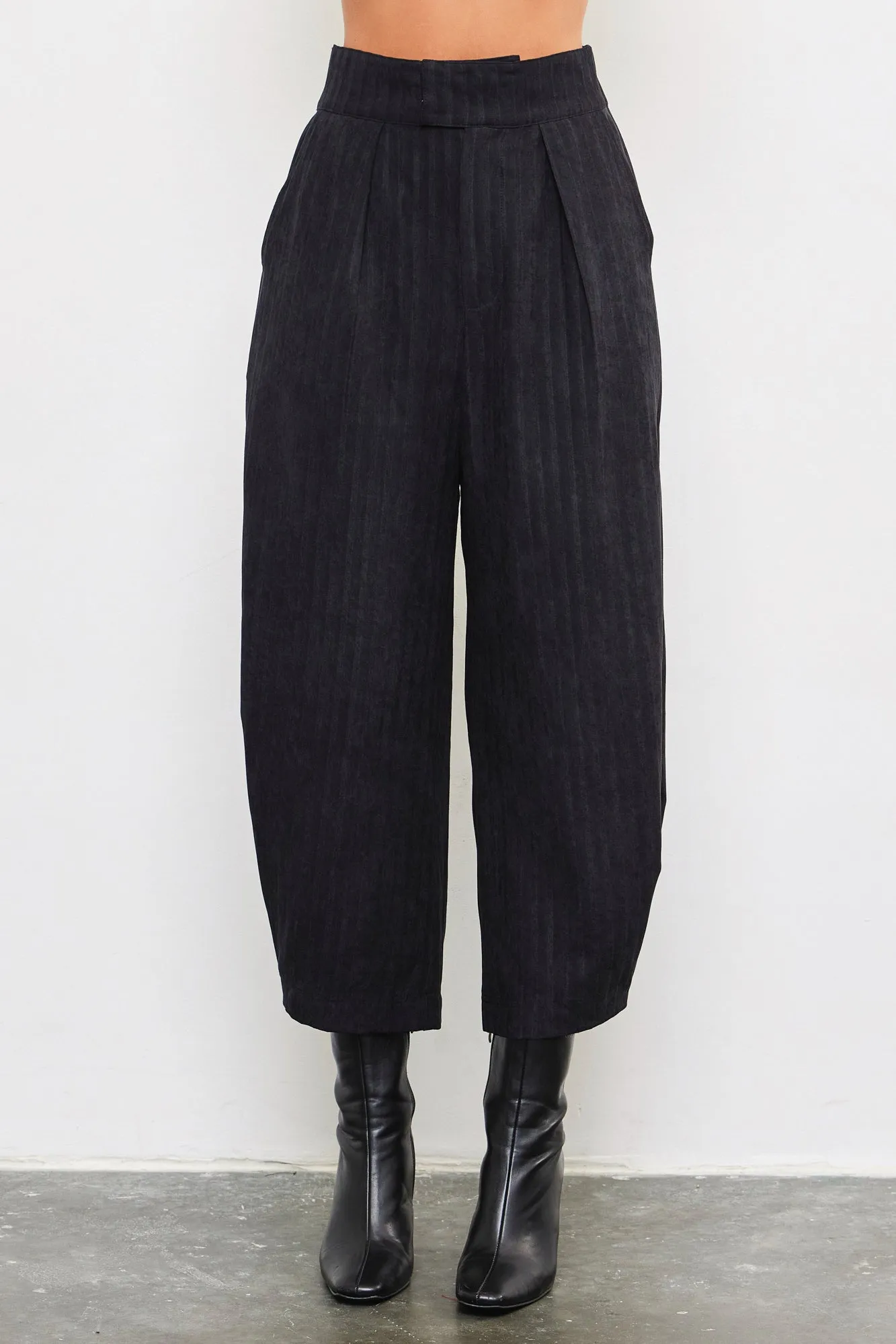 Black Pleated Pants