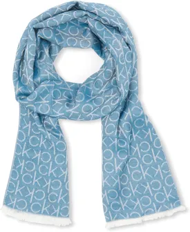 Calvin Klein Womens Soft Everyday Solid Pashmina Chambray Scarf