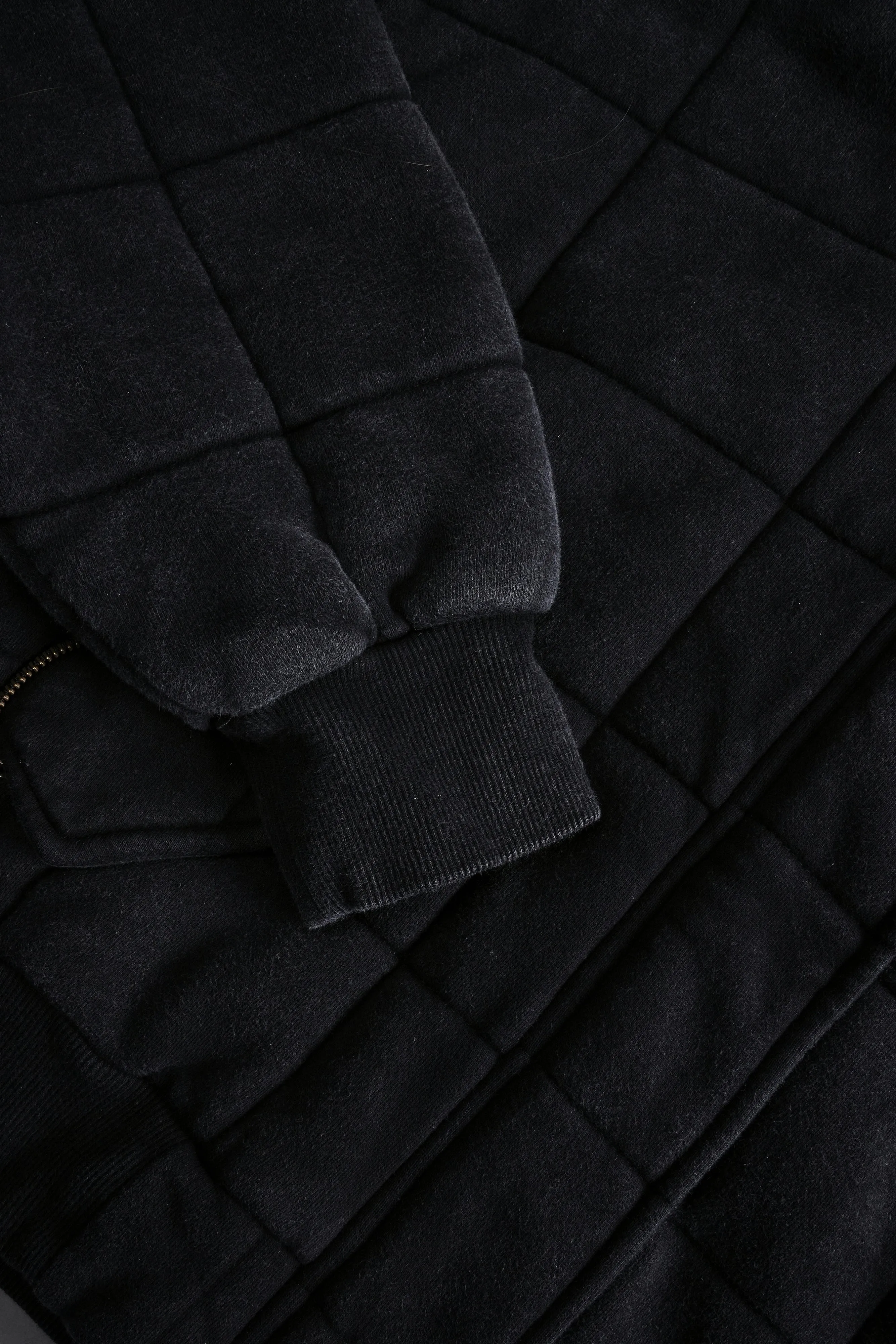 Dual Patch Cropped Quilted She Foley Bomber Jacket in Black