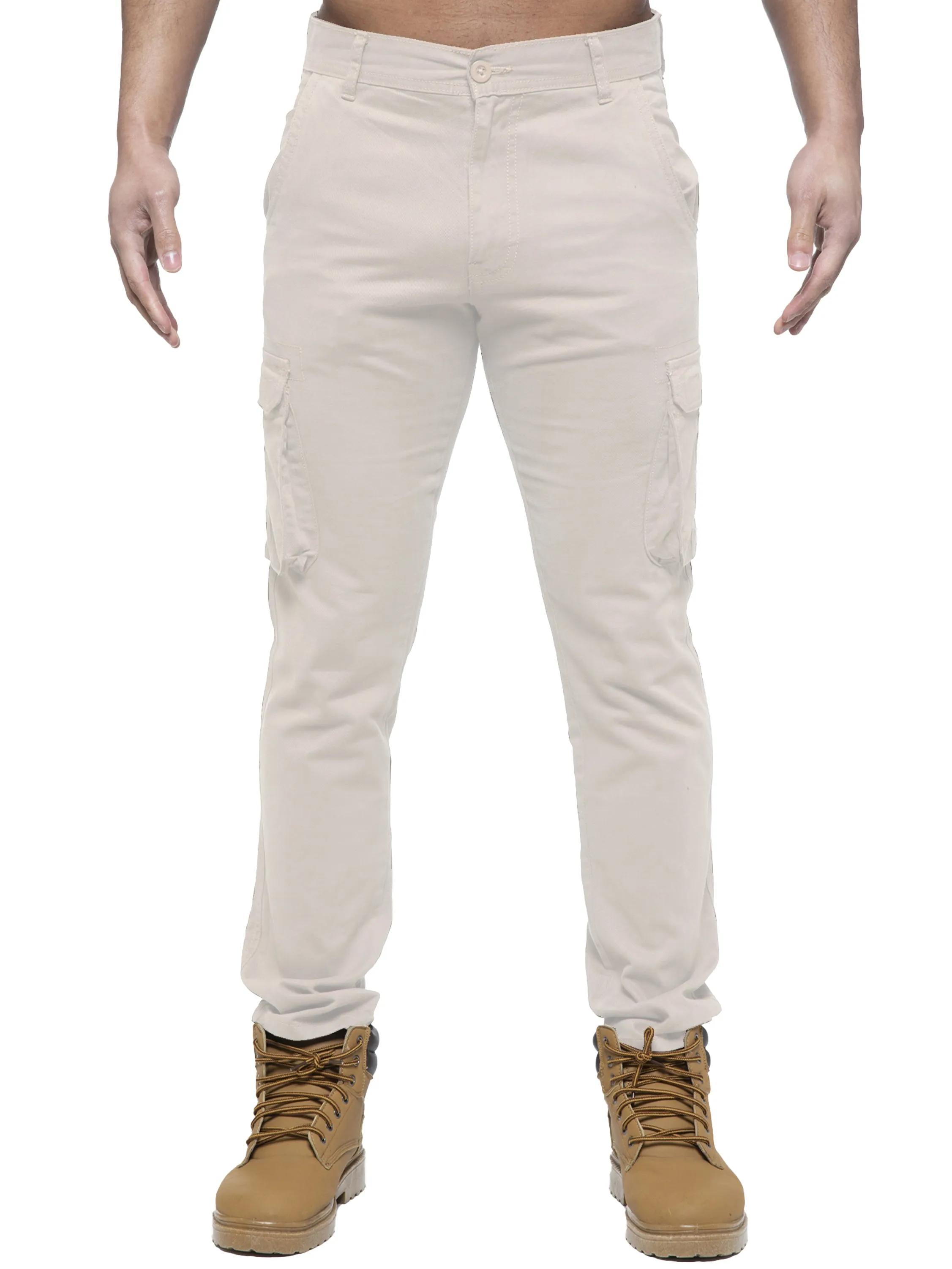Enzo | Mens Cargo Straight Fit Jeans