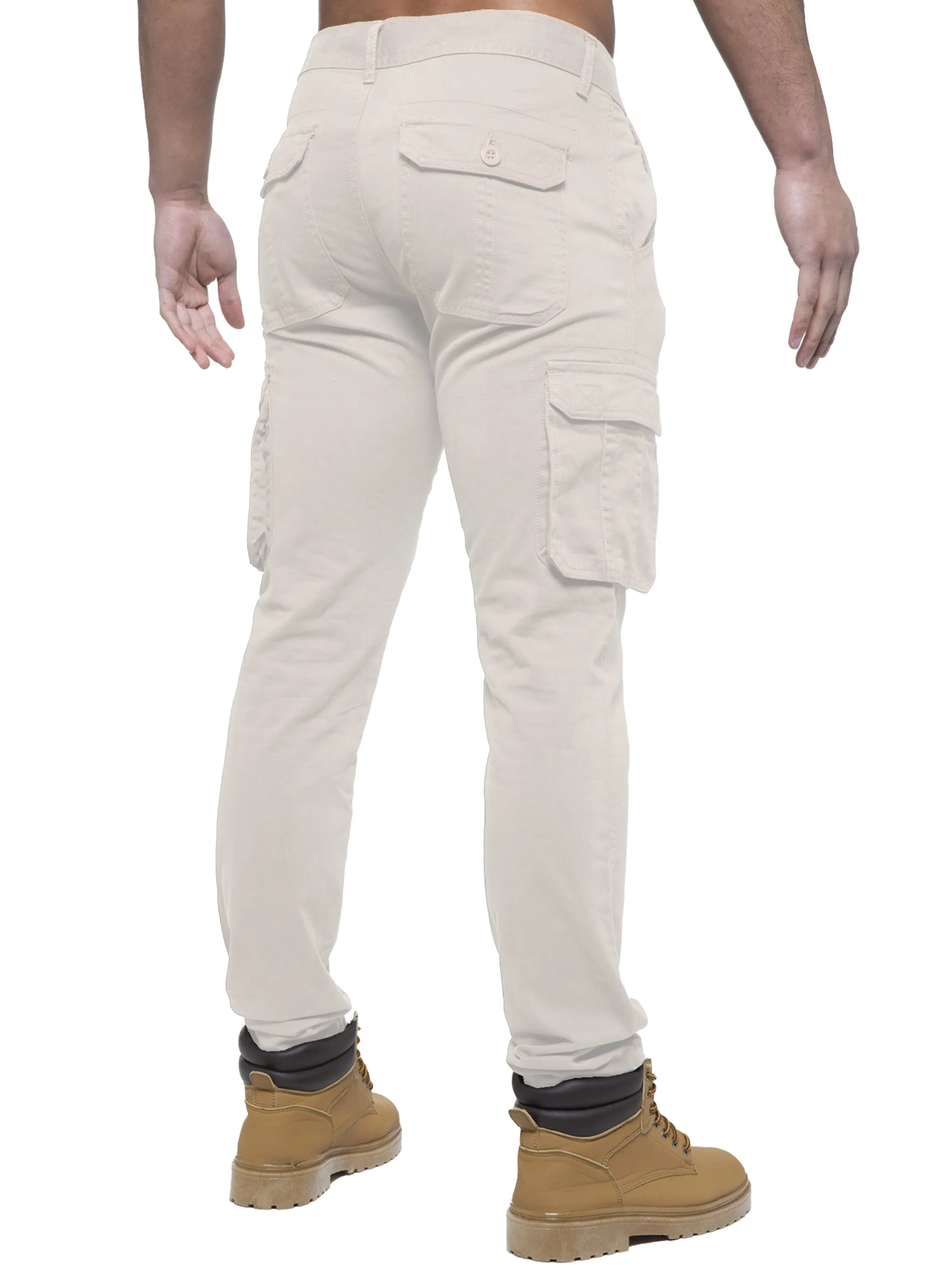 Enzo | Mens Cargo Straight Fit Jeans