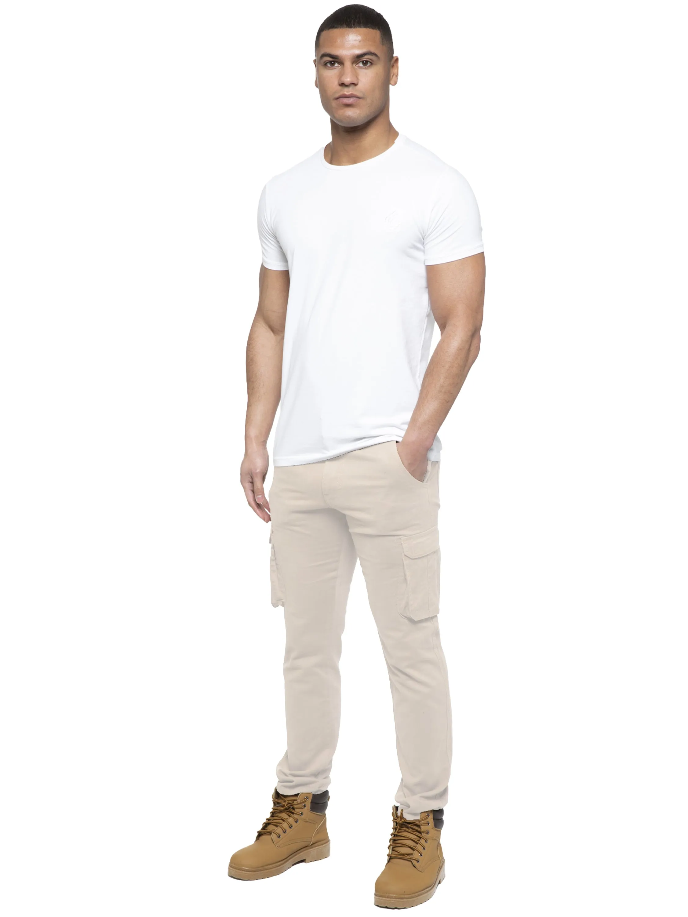 Enzo | Mens Cargo Straight Fit Jeans
