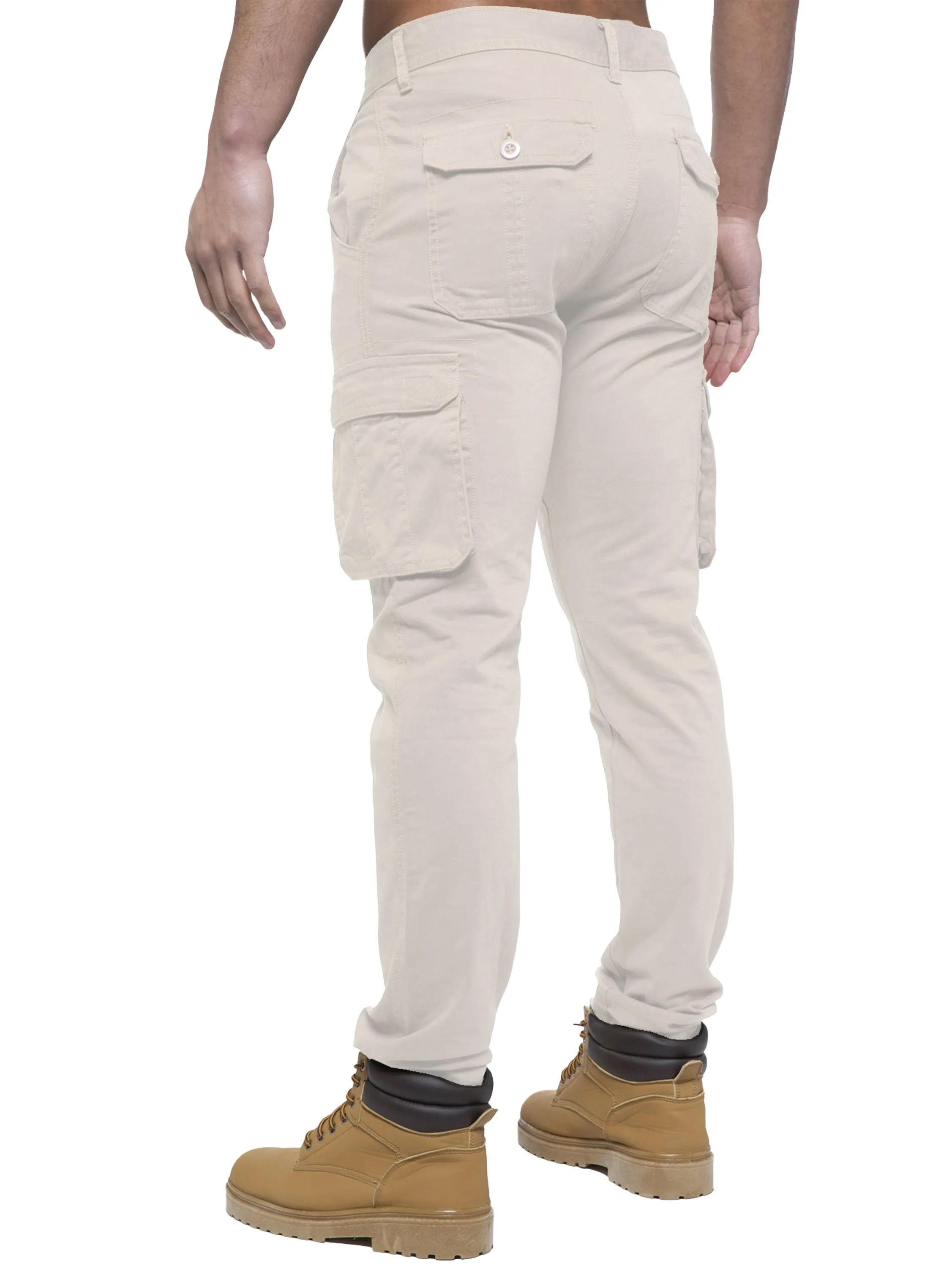 Enzo | Mens Cargo Straight Fit Jeans