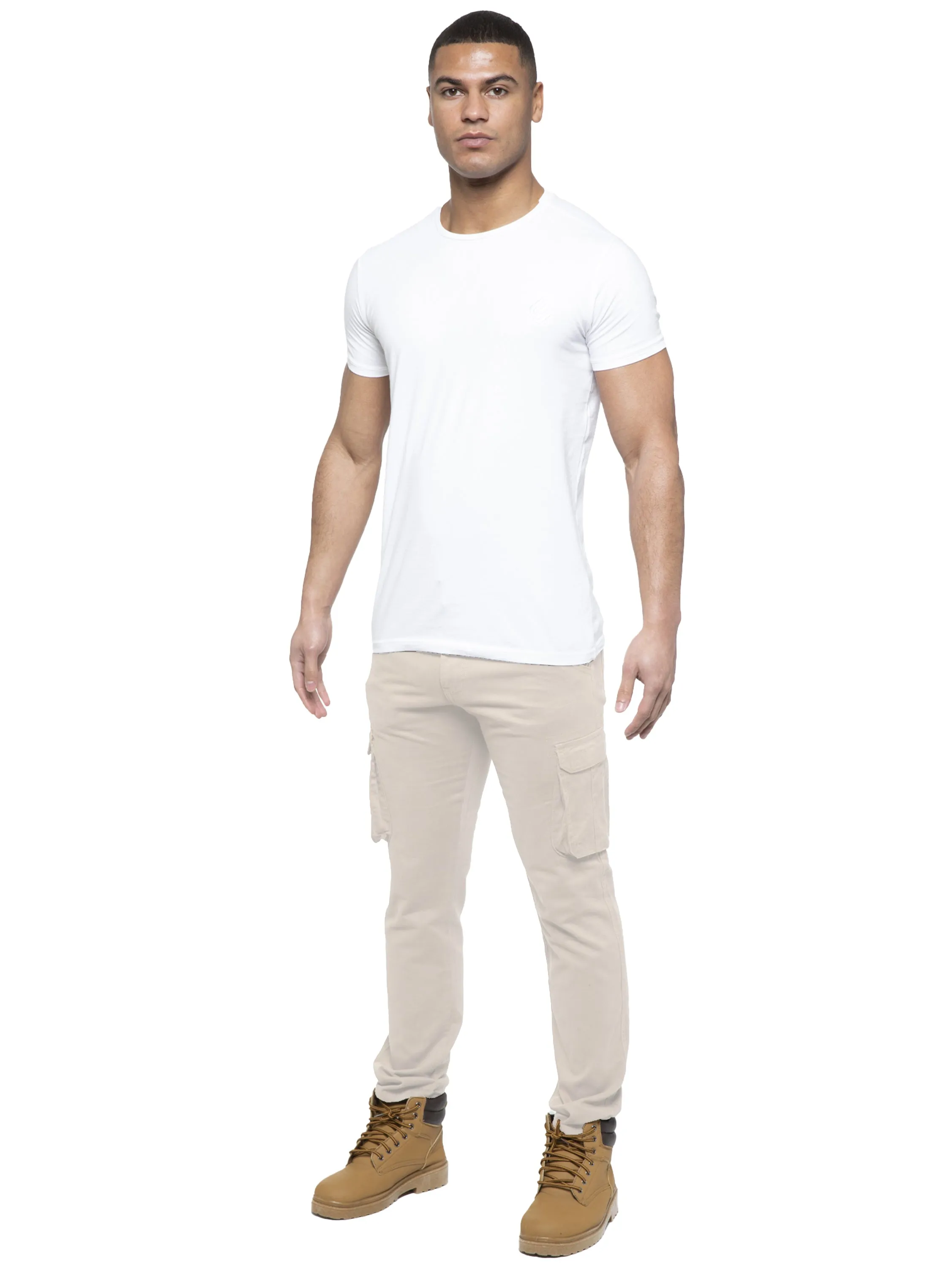 Enzo | Mens Cargo Straight Fit Jeans