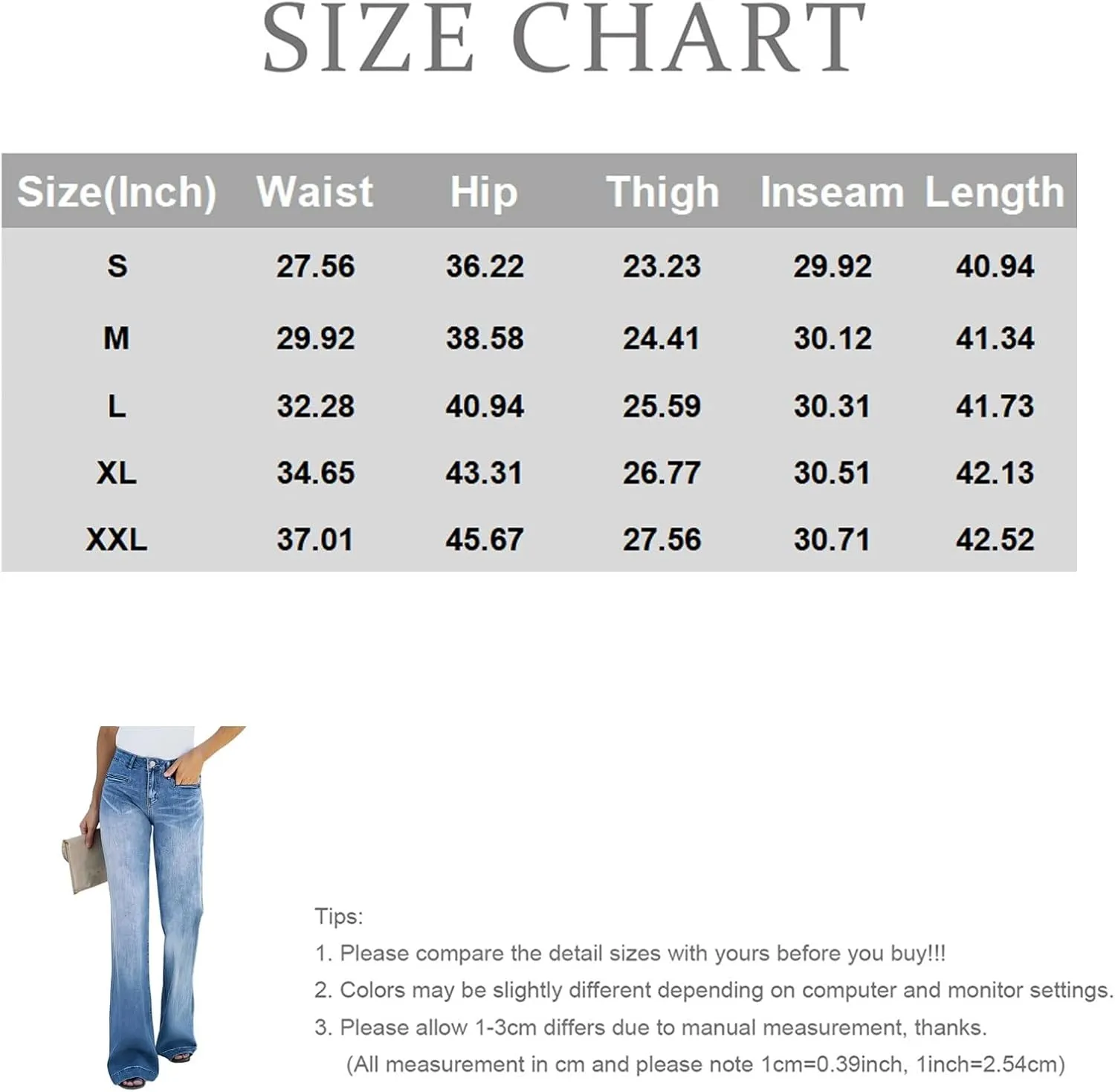 Flare Jeans for Women Stretchy High Waisted Wide Leg Straight Y2k Distressed Denim Bell Bottom Jeans with Pockets