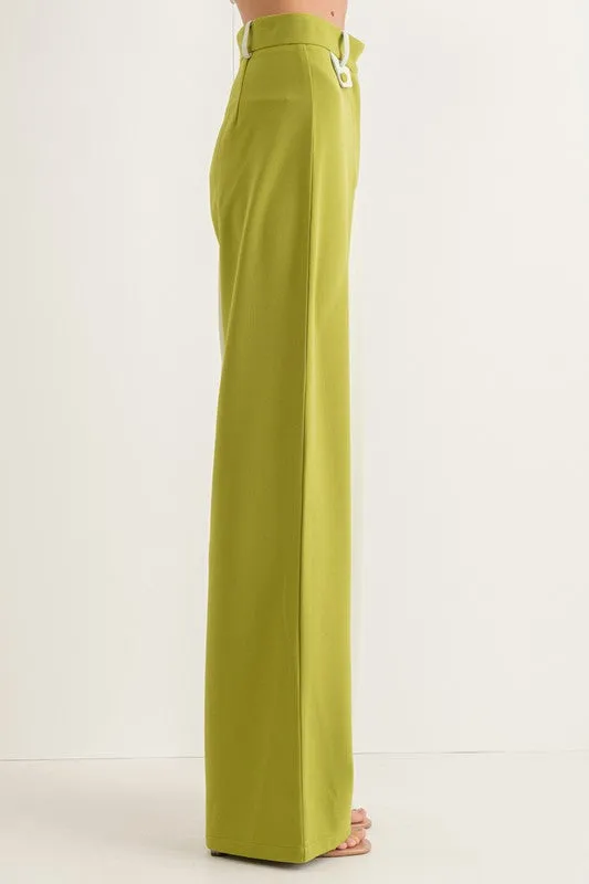 Green Sage Half Half Long Pants