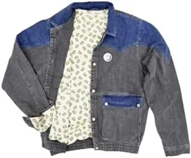 Grey Denim Jacket For Mens-Retro Vintage Jean Jacket