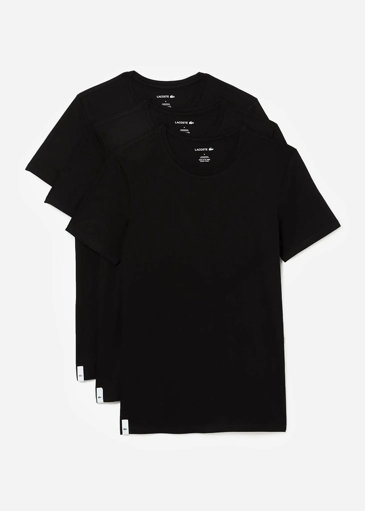 Lacoste tee 3 pack - black