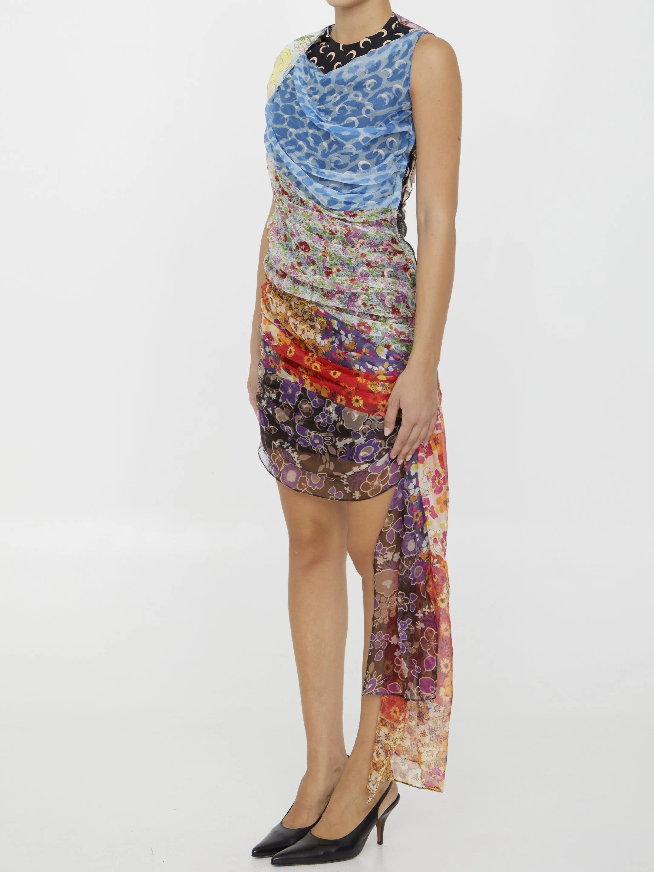 Marine Serre Regenerated Scarves Dress