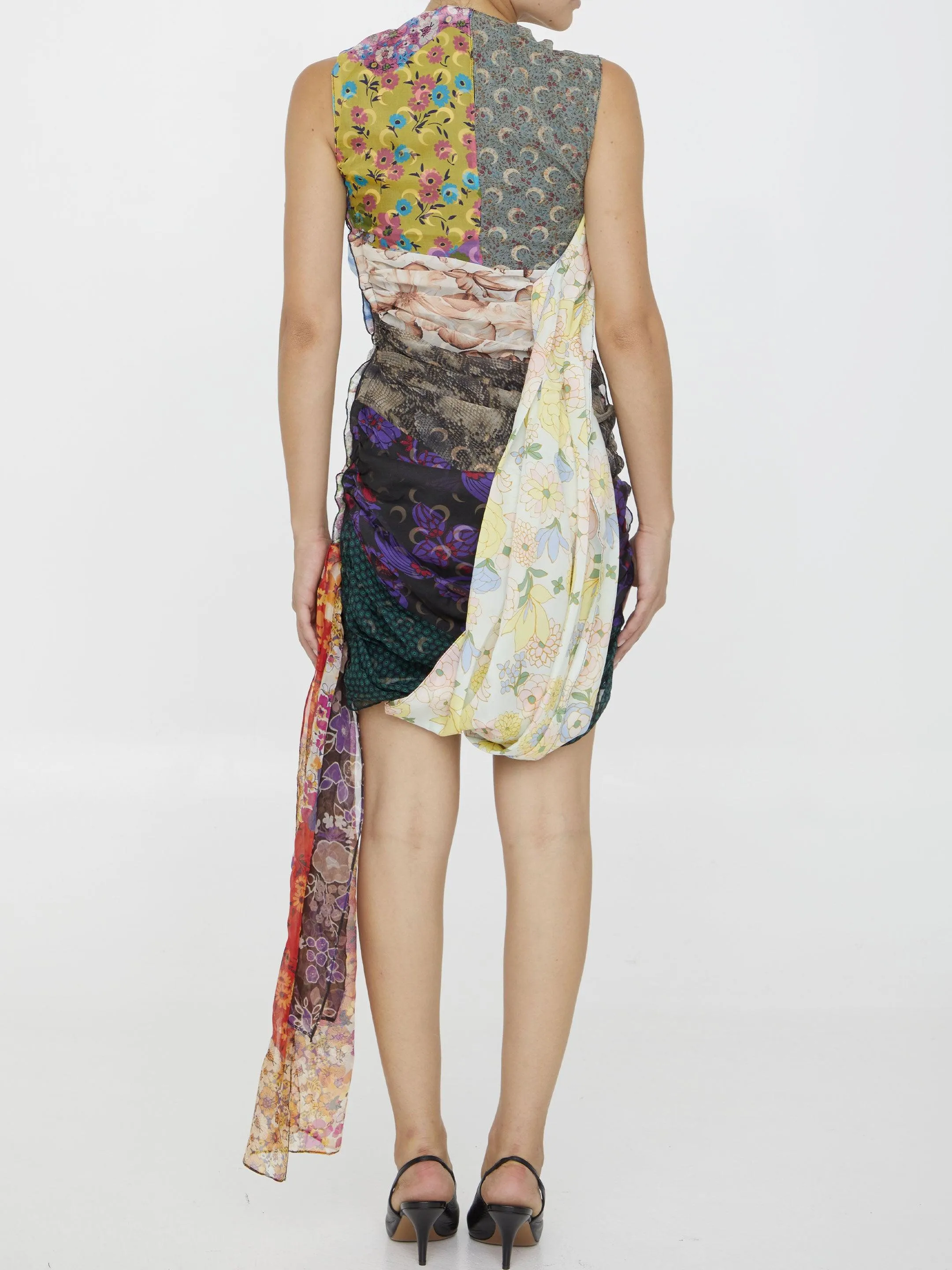 Marine Serre Regenerated Scarves Dress