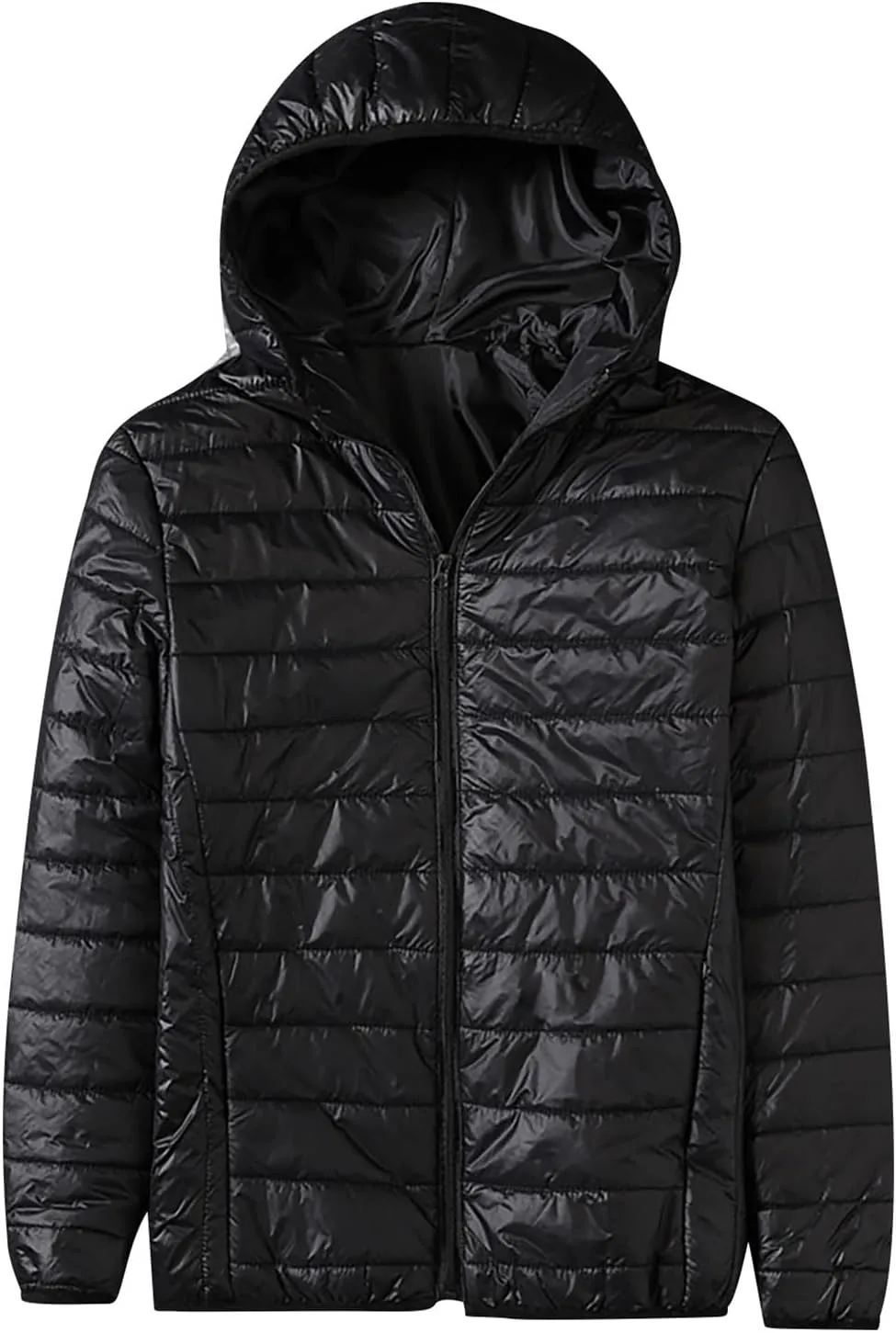 Men's Puffer Jackets Warm Puffy Lightweight Down Jacket Windproof Packable Quilted Coat Hoodless Winter Parka