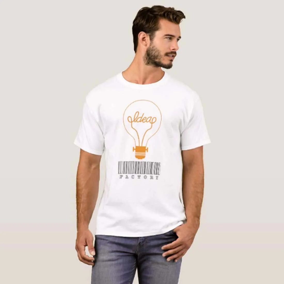 Nutcase Designer Round Neck Men's T-Shirt Wrinkle-Free Poly Cotton Tees - Idea
