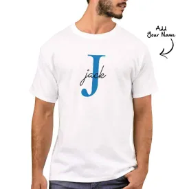 Personalized   Men's T-Shirt Poly Cotton Tees  - Blue