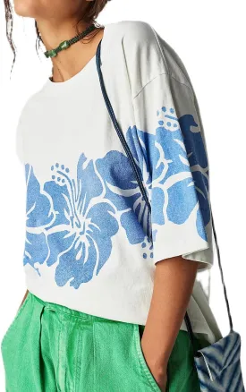 Women Oversized Graphic Print Graffiti Short Sleeve Crew Neck Streetwear T-Shirts Y2k Going Out Tops Aesthetic Tee